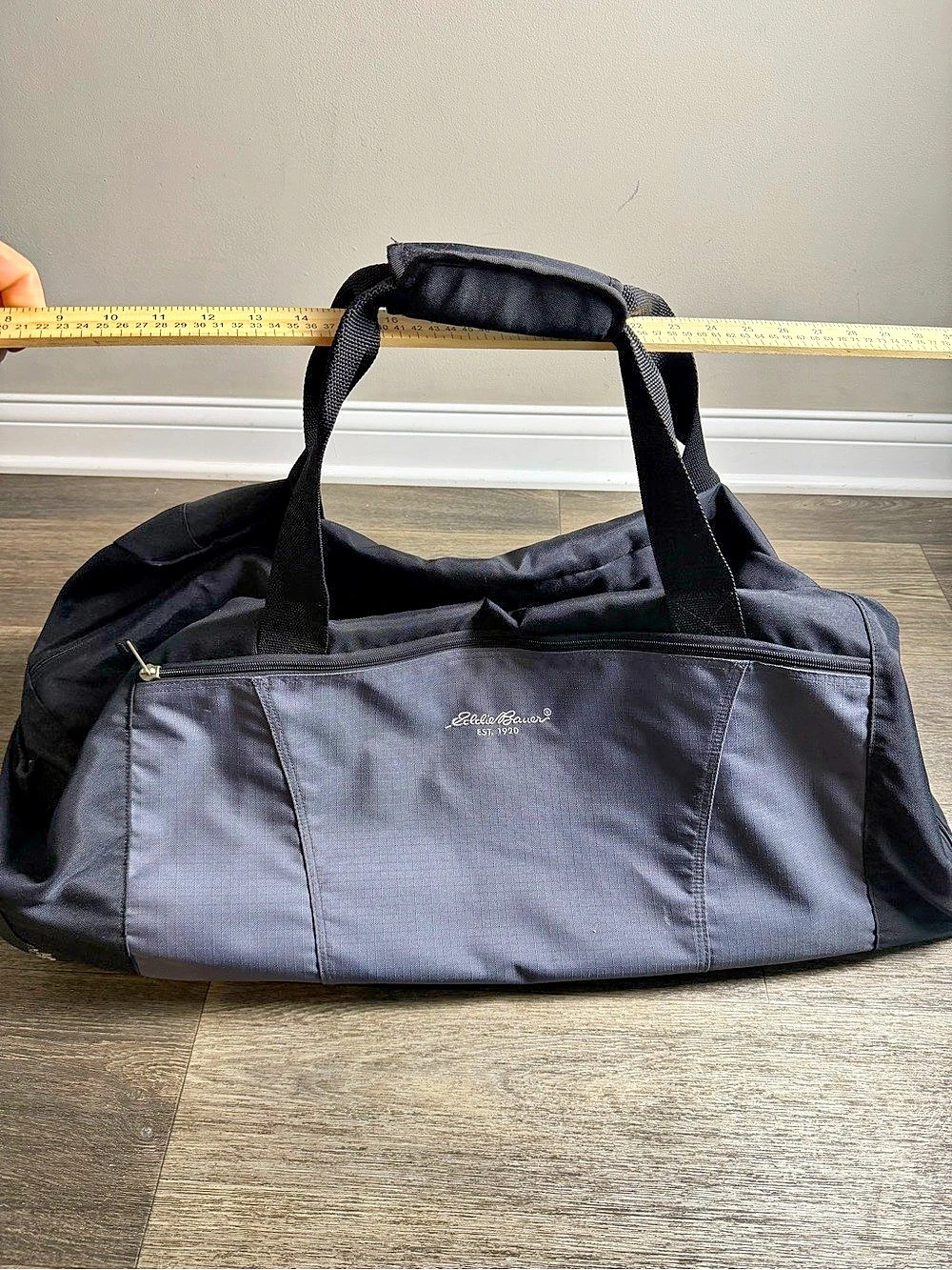 Eddie Bauer Rolling Travel Duffel Bag in Black Polyester